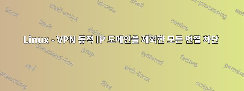 Linux - VPN 동적 IP 도메인을 제외한 모든 연결 차단