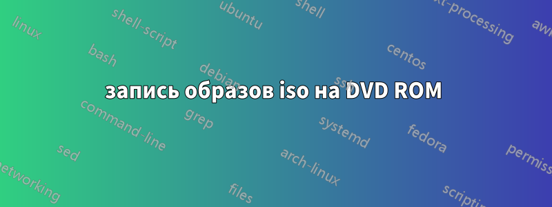 запись образов iso на DVD ROM