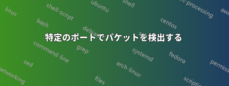 特定のポートでパケットを検出する