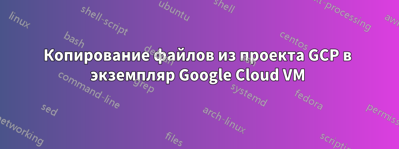 Копирование файлов из проекта GCP в экземпляр Google Cloud VM