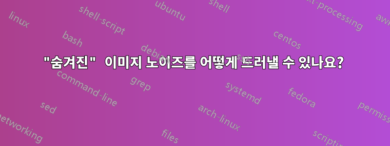 "숨겨진" 이미지 노이즈를 어떻게 드러낼 수 있나요?