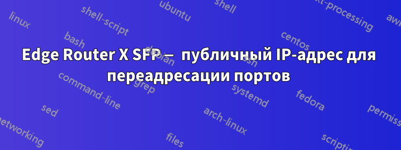 Edge Router X SFP — публичный IP-адрес для переадресации портов