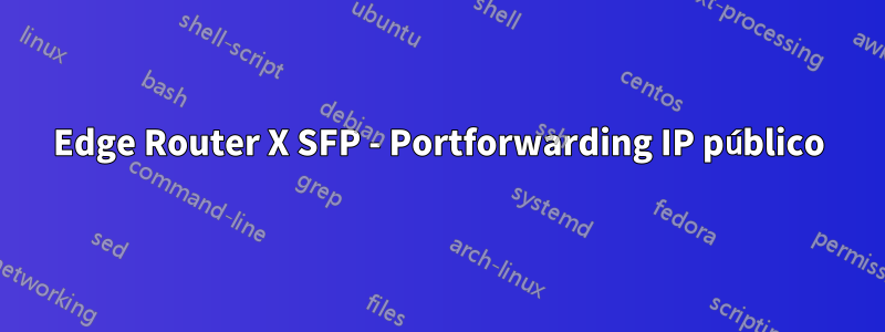 Edge Router X SFP - Portforwarding IP público