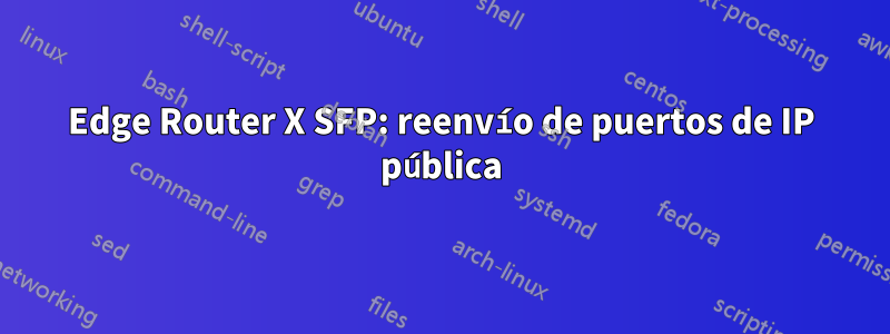 Edge Router X SFP: reenvío de puertos de IP pública