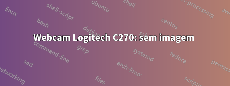 Webcam Logitech C270: sem imagem