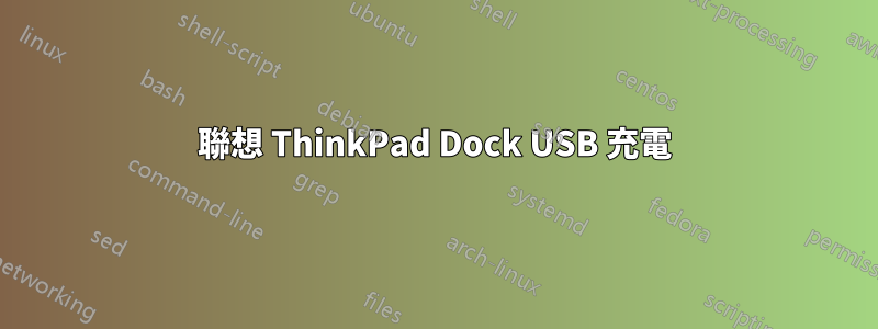 聯想 ThinkPad Dock USB 充電