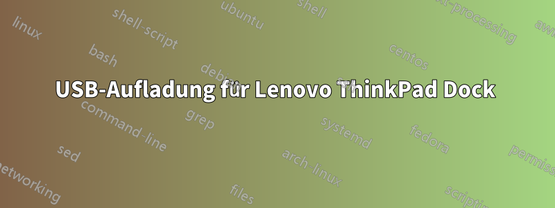 USB-Aufladung für Lenovo ThinkPad Dock