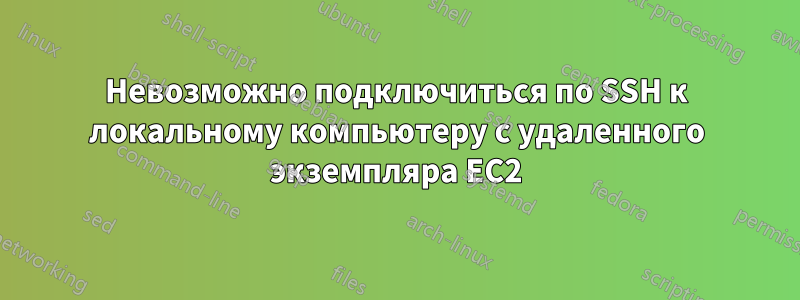 Невозможно подключиться по SSH к локальному компьютеру с удаленного экземпляра EC2