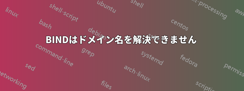 BINDはドメイン名を解決できません