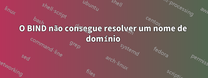 O BIND não consegue resolver um nome de domínio