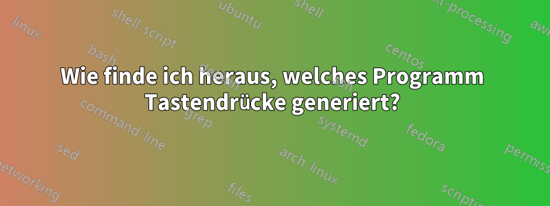 Wie finde ich heraus, welches Programm Tastendrücke generiert?