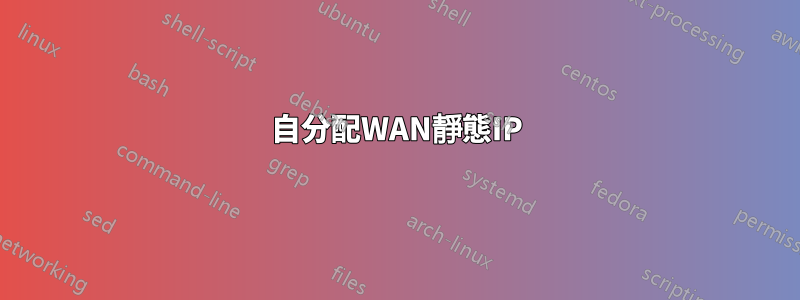 自分配WAN靜態IP