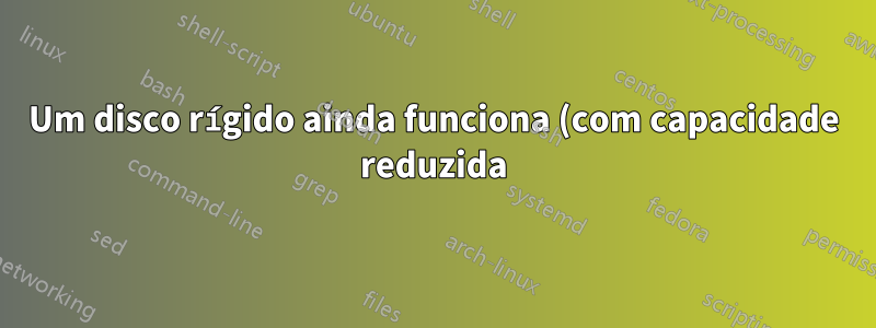 Um disco rígido ainda funciona (com capacidade reduzida) quando um prato é removido?
