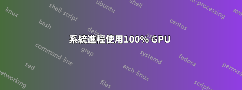 系統進程使用100% GPU