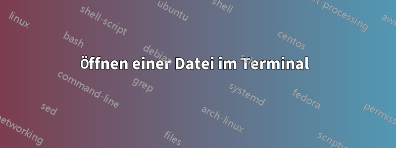 Öffnen einer Datei im Terminal 