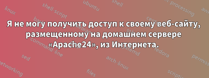 Я не могу получить доступ к своему веб-сайту, размещенному на домашнем сервере «Apache24», из Интернета.