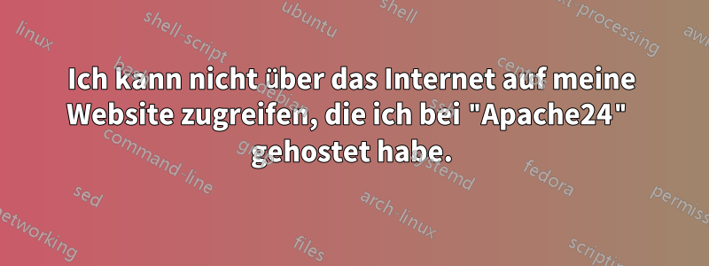 Ich kann nicht über das Internet auf meine Website zugreifen, die ich bei "Apache24" gehostet habe.