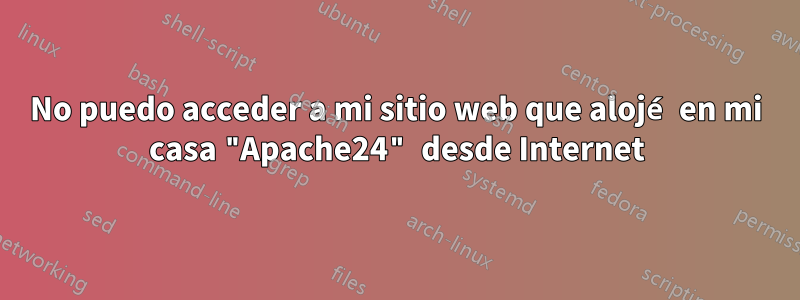 No puedo acceder a mi sitio web que alojé en mi casa "Apache24" desde Internet