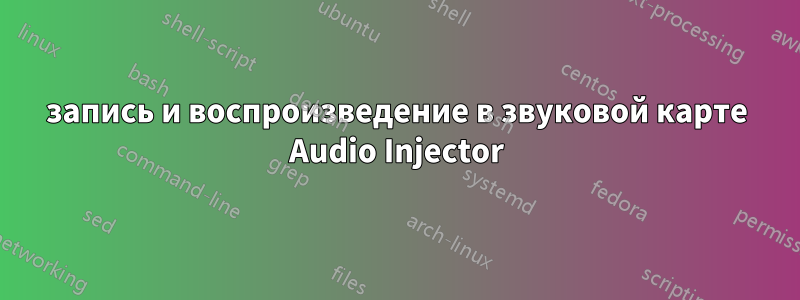 запись и воспроизведение в звуковой карте Audio Injector