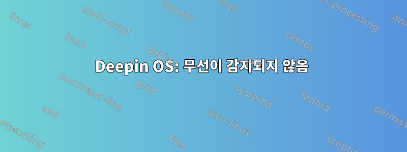 Deepin OS: 무선이 감지되지 않음