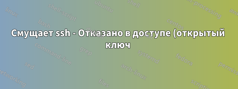 Смущает ssh - Отказано в доступе (открытый ключ)