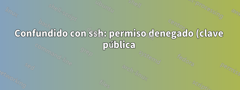 Confundido con ssh: permiso denegado (clave pública)