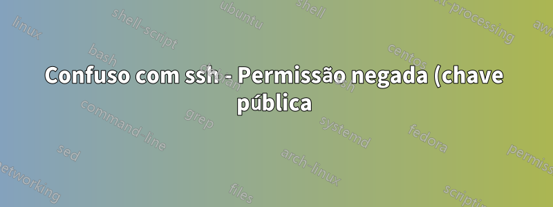 Confuso com ssh - Permissão negada (chave pública)