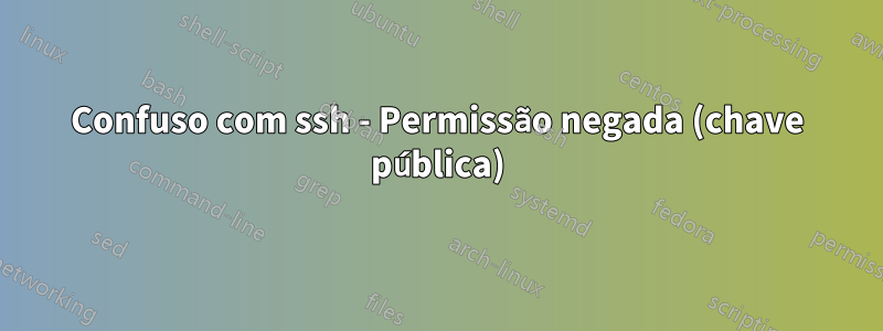 Confuso com ssh - Permissão negada (chave pública)