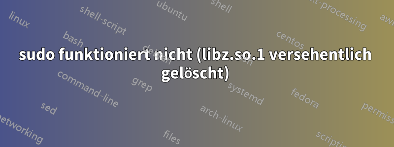 sudo funktioniert nicht (libz.so.1 versehentlich gelöscht)