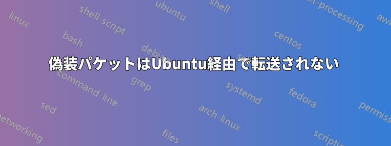 偽装パケットはUbuntu経由で転送されない