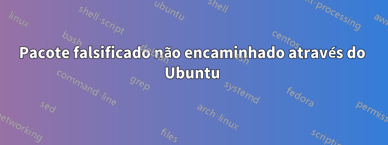 Pacote falsificado não encaminhado através do Ubuntu