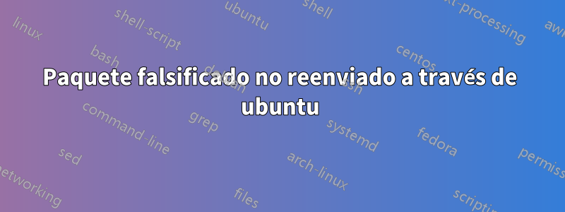 Paquete falsificado no reenviado a través de ubuntu