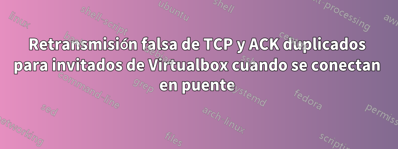 Retransmisión falsa de TCP y ACK duplicados para invitados de Virtualbox cuando se conectan en puente