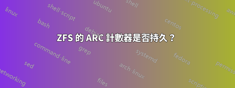 ZFS 的 ARC 計數器是否持久？