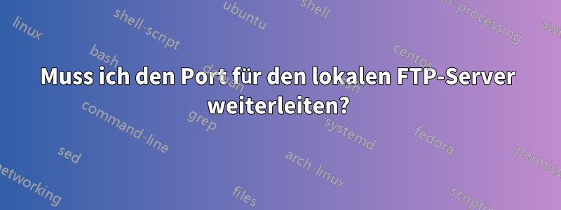 Muss ich den Port für den lokalen FTP-Server weiterleiten?