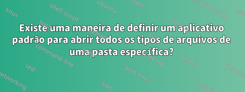 Existe uma maneira de definir um aplicativo padrão para abrir todos os tipos de arquivos de uma pasta específica?