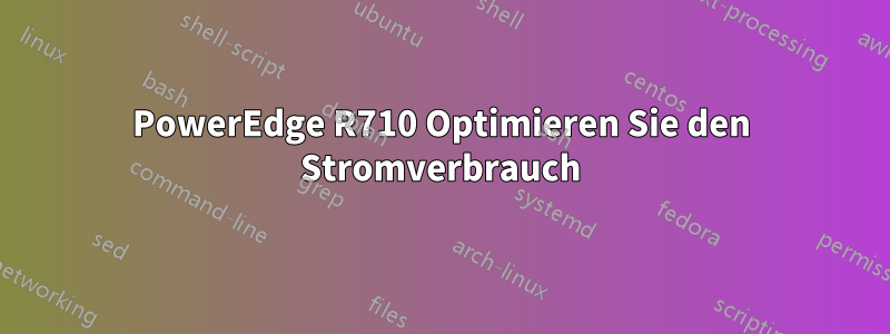 PowerEdge R710 Optimieren Sie den Stromverbrauch