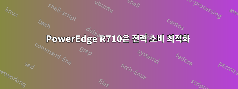 PowerEdge R710은 전력 소비 최적화