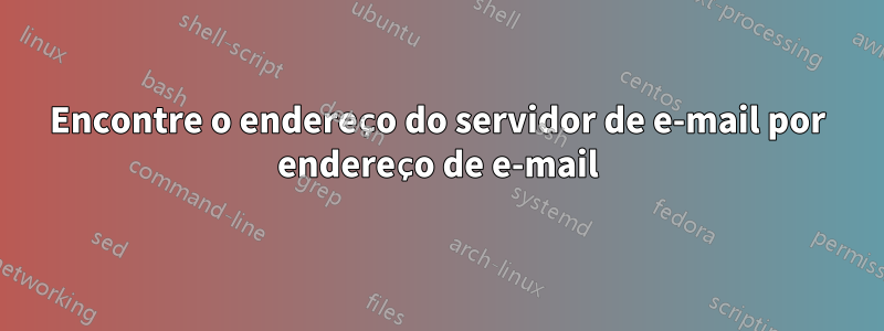 Encontre o endereço do servidor de e-mail por endereço de e-mail