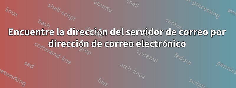 Encuentre la dirección del servidor de correo por dirección de correo electrónico