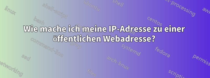 Wie mache ich meine IP-Adresse zu einer öffentlichen Webadresse?