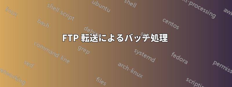 FTP 転送によるバッチ処理