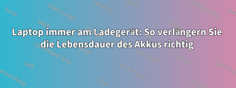 Laptop immer am Ladegerät: So verlängern Sie die Lebensdauer des Akkus richtig