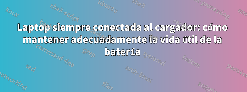 Laptop siempre conectada al cargador: cómo mantener adecuadamente la vida útil de la batería