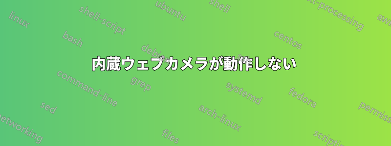 内蔵ウェブカメラが動作しない