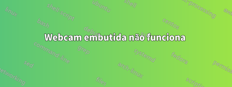 Webcam embutida não funciona