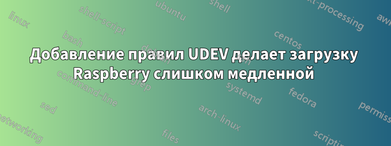 Добавление правил UDEV делает загрузку Raspberry слишком медленной