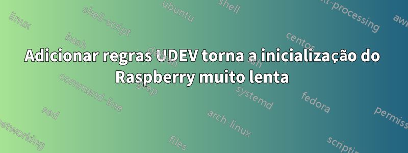 Adicionar regras UDEV torna a inicialização do Raspberry muito lenta