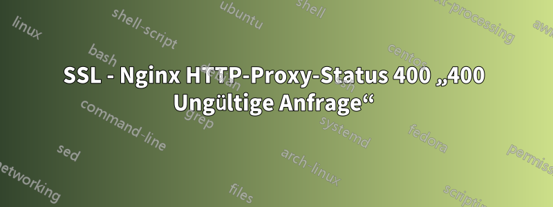 SSL - Nginx HTTP-Proxy-Status 400 „400 Ungültige Anfrage“