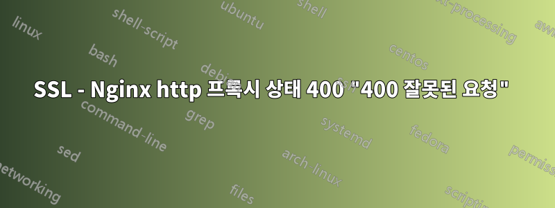 SSL - Nginx http 프록시 상태 400 "400 잘못된 요청"